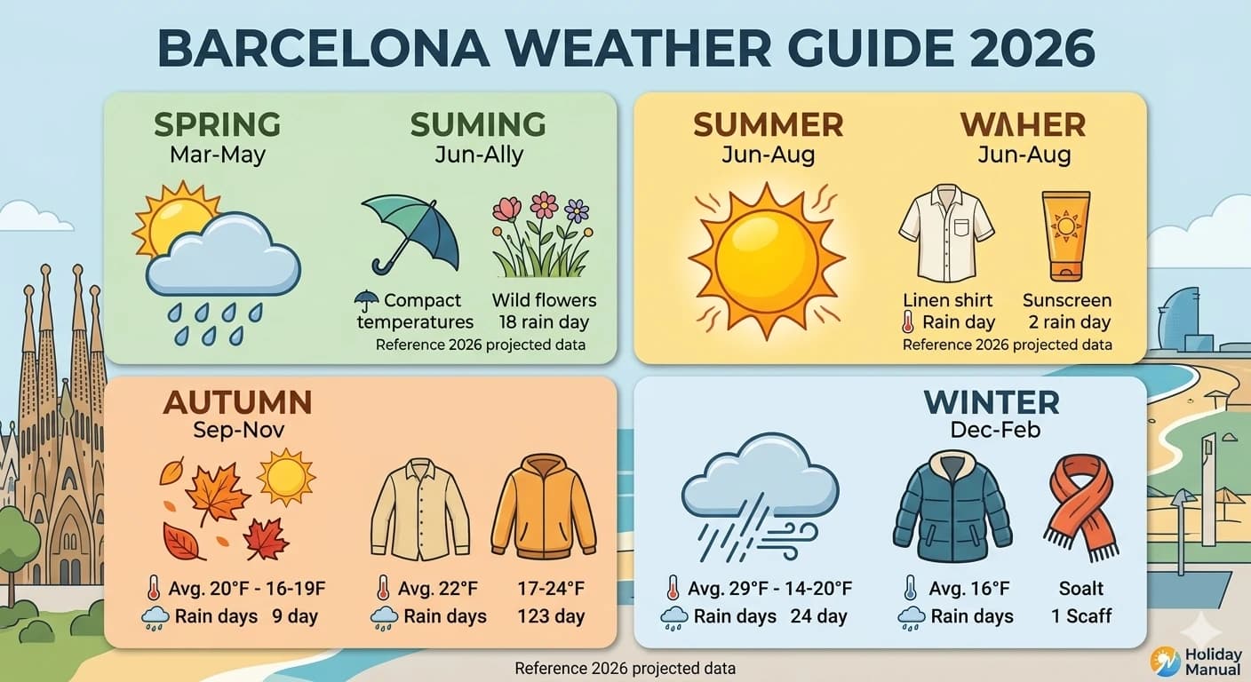 Barcelona Wettervorhersage 2026: Was Sie je nach Jahreszeit erwartet
